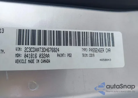 2013 Dodge Charger Police из США, поврежденный, VIN 2C3CDXAT3DH676824